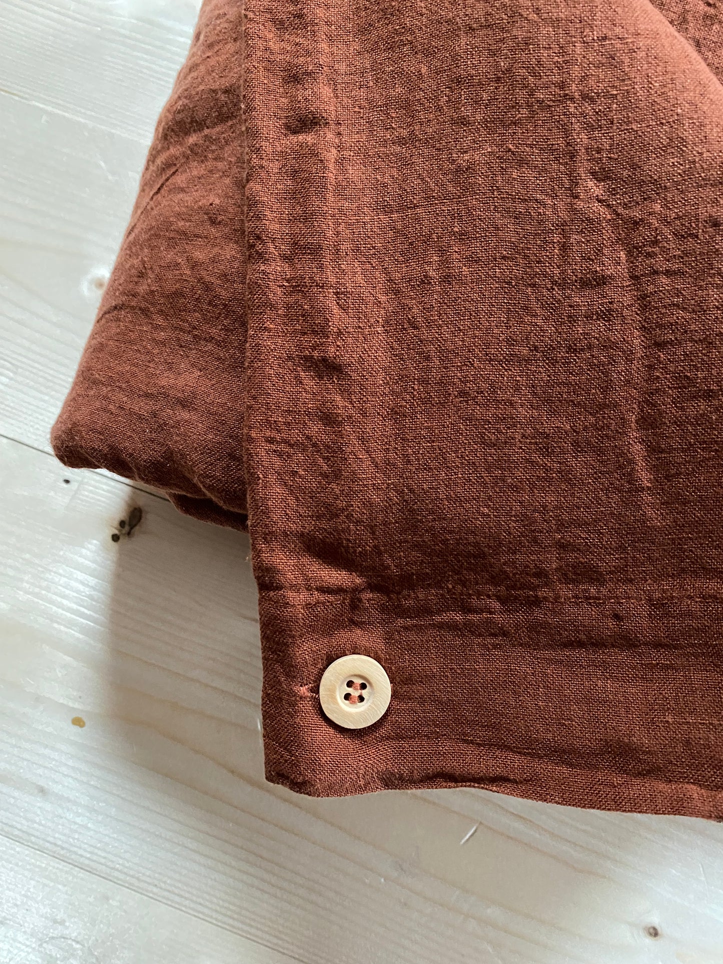 Parure en lin lavé enfant Terracotta ♡