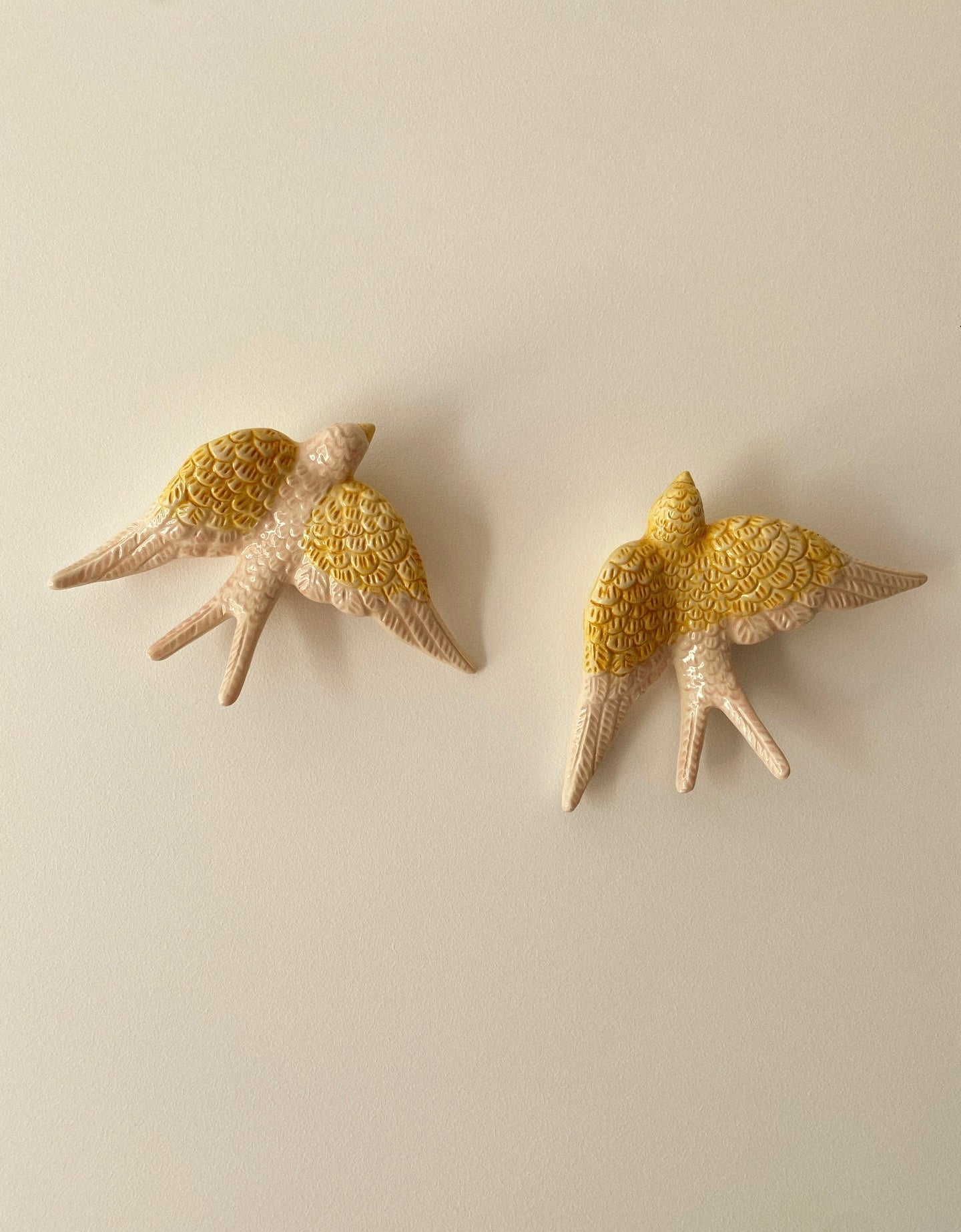 Hirondelles pastel