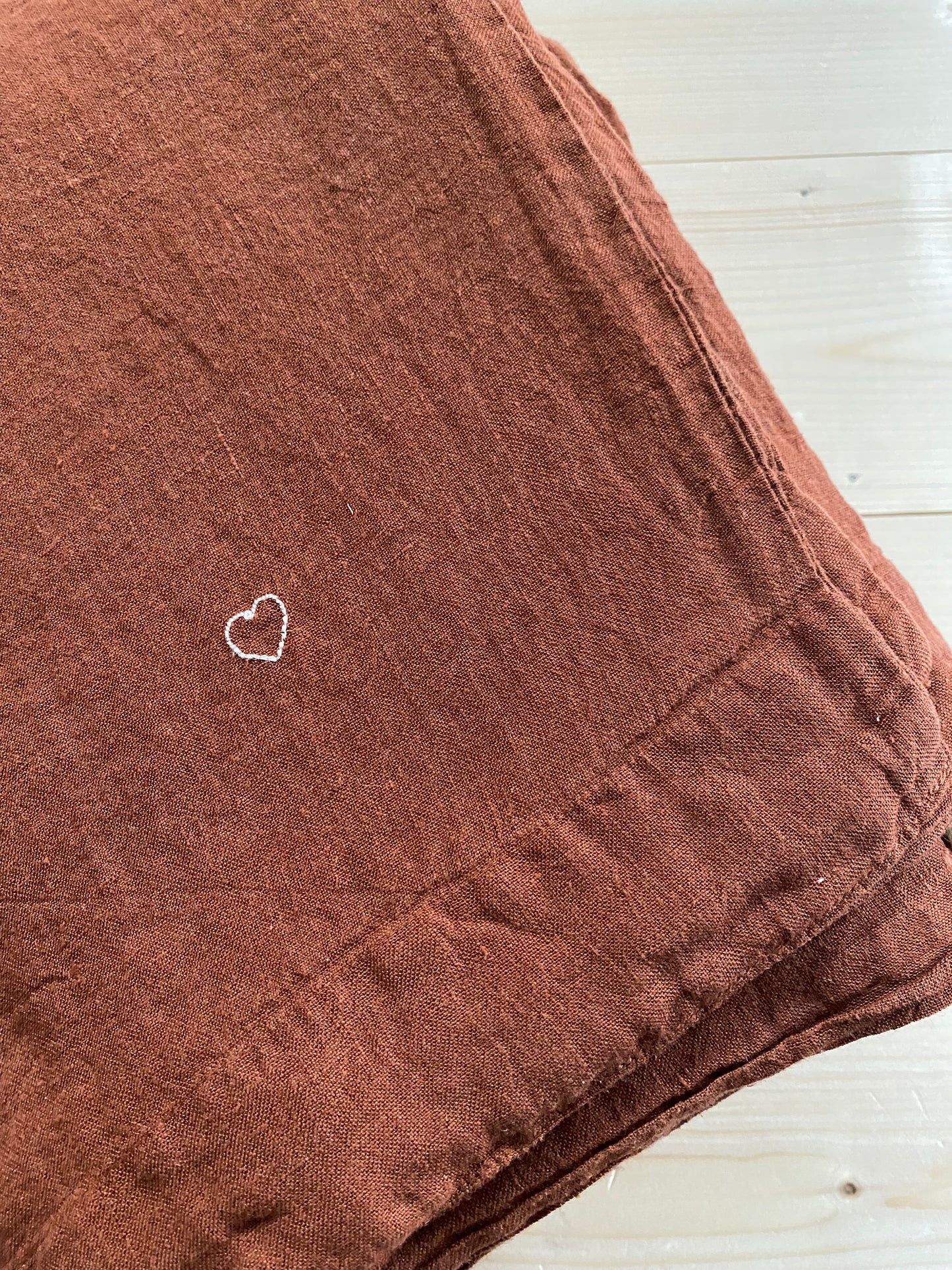 Parure en lin lavé enfant Terracotta ♡