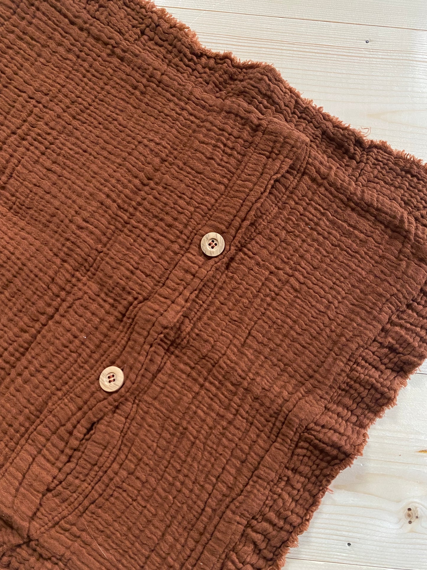 Housse de coussin en double gaze de coton, Terracotta ♡
