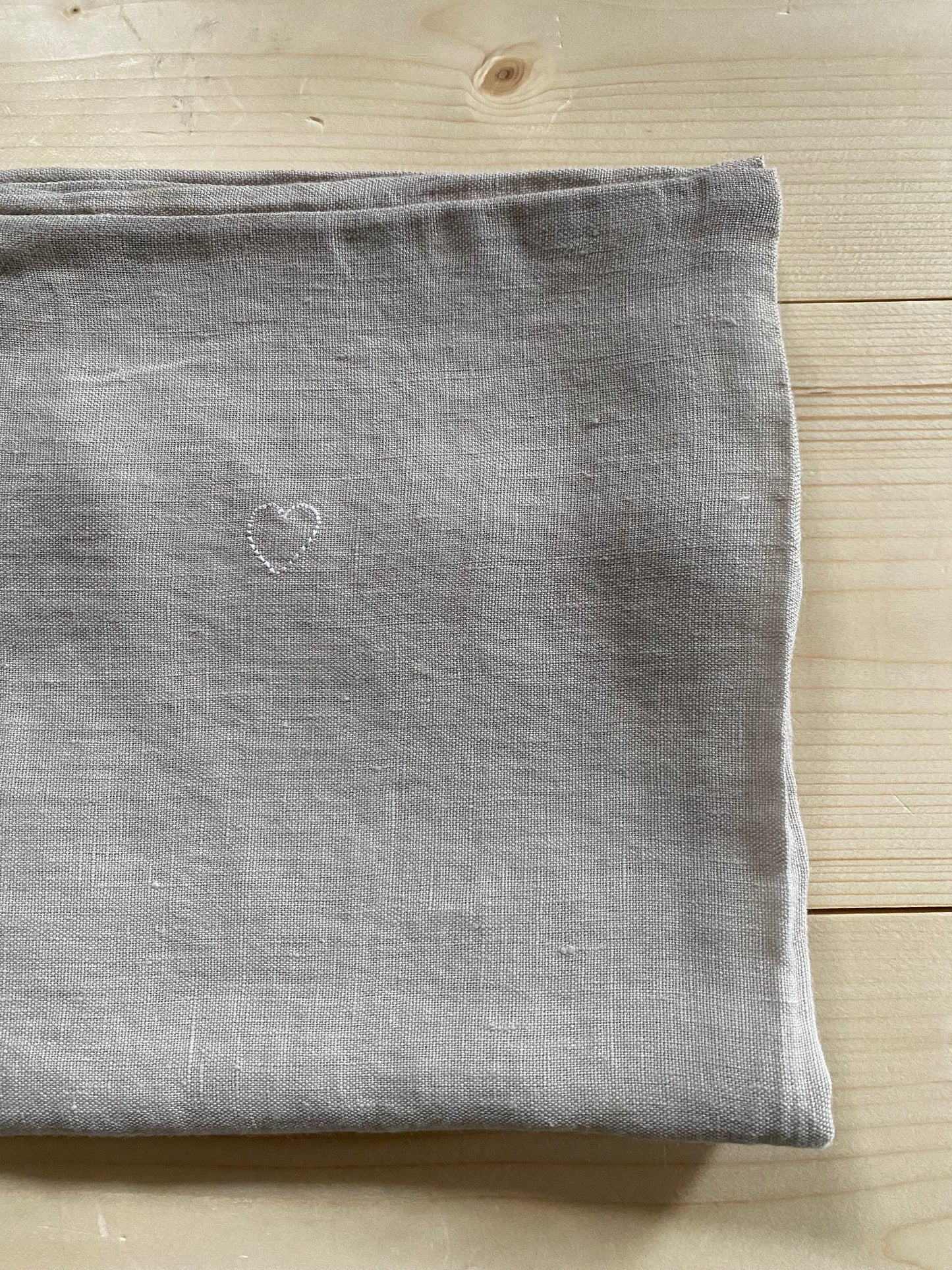 Taie d'oreiller en lin lavé 50x70cm Taupe ♡