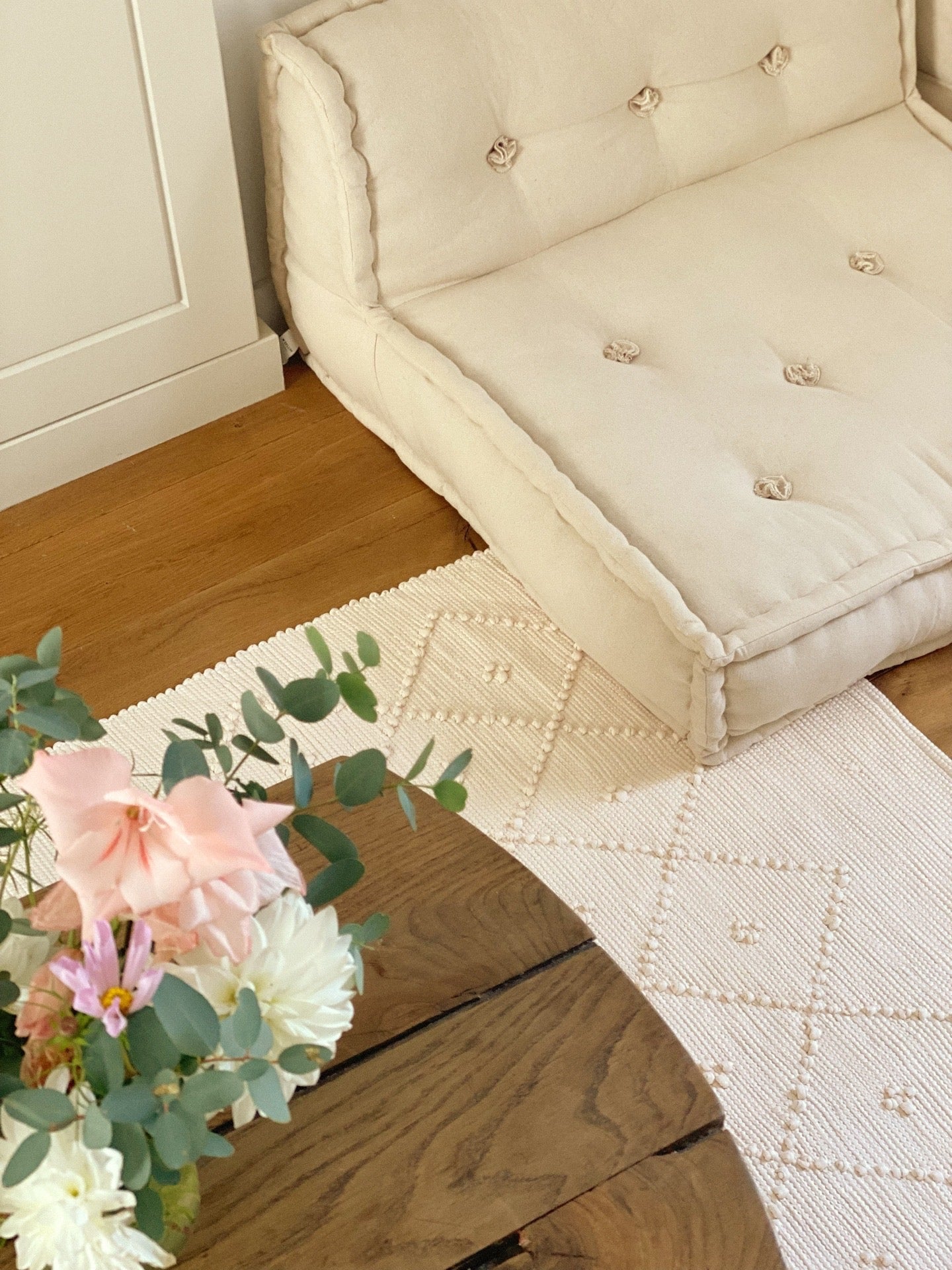 Grand Tapis rose poudré, Losange 190*150