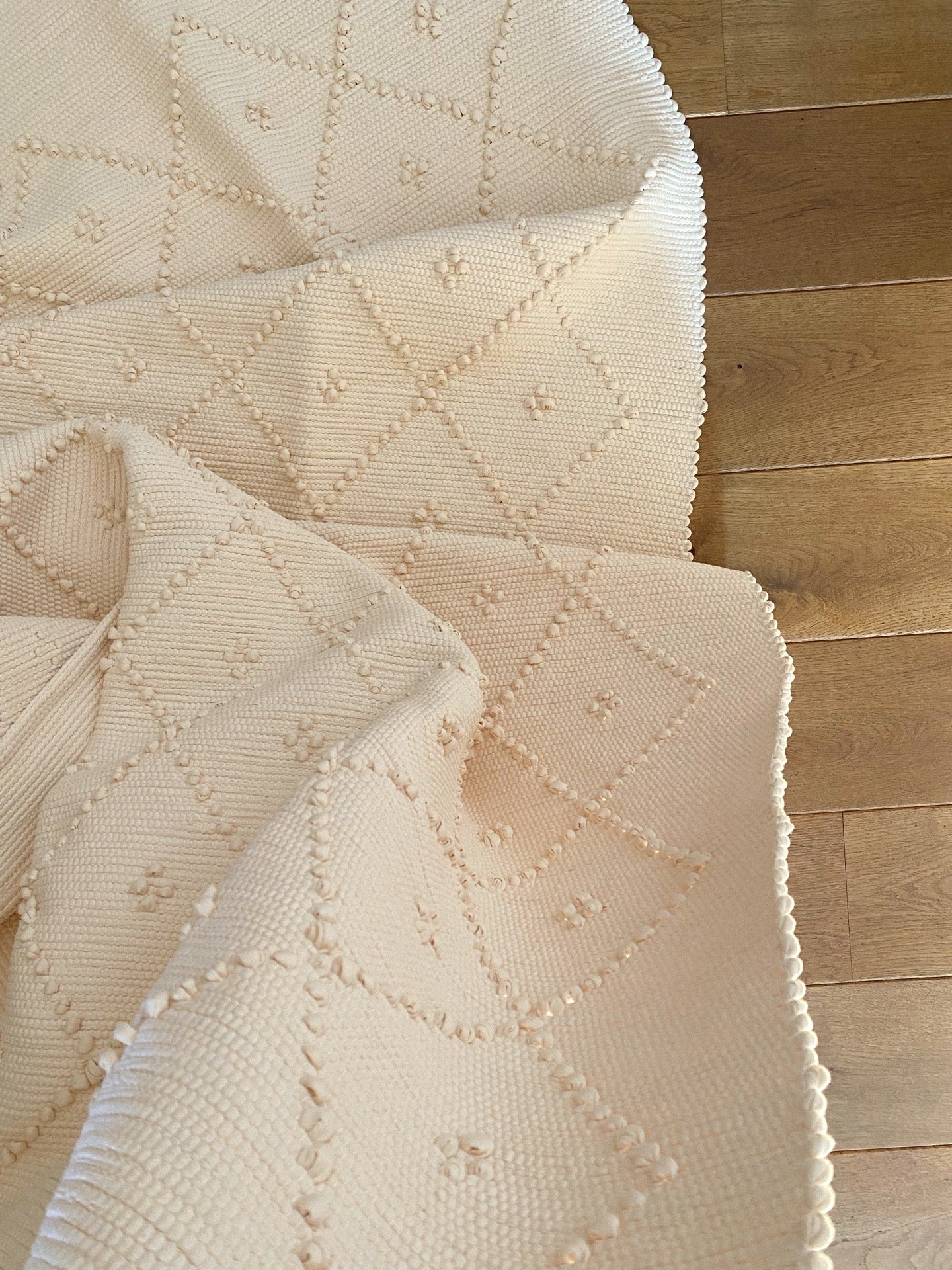 Grand Tapis rose poudré, Losange 190*150