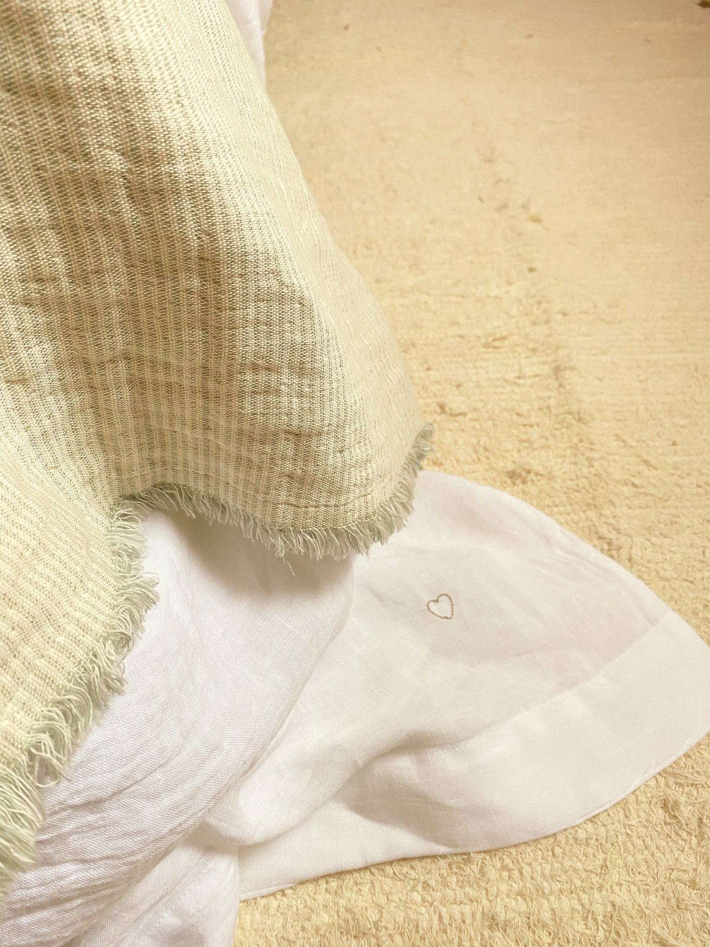 Housse de couette adulte, AMOR, blanche