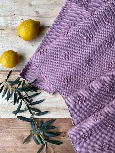 Moyen Tapis coton framboise, Marguerite 130*70