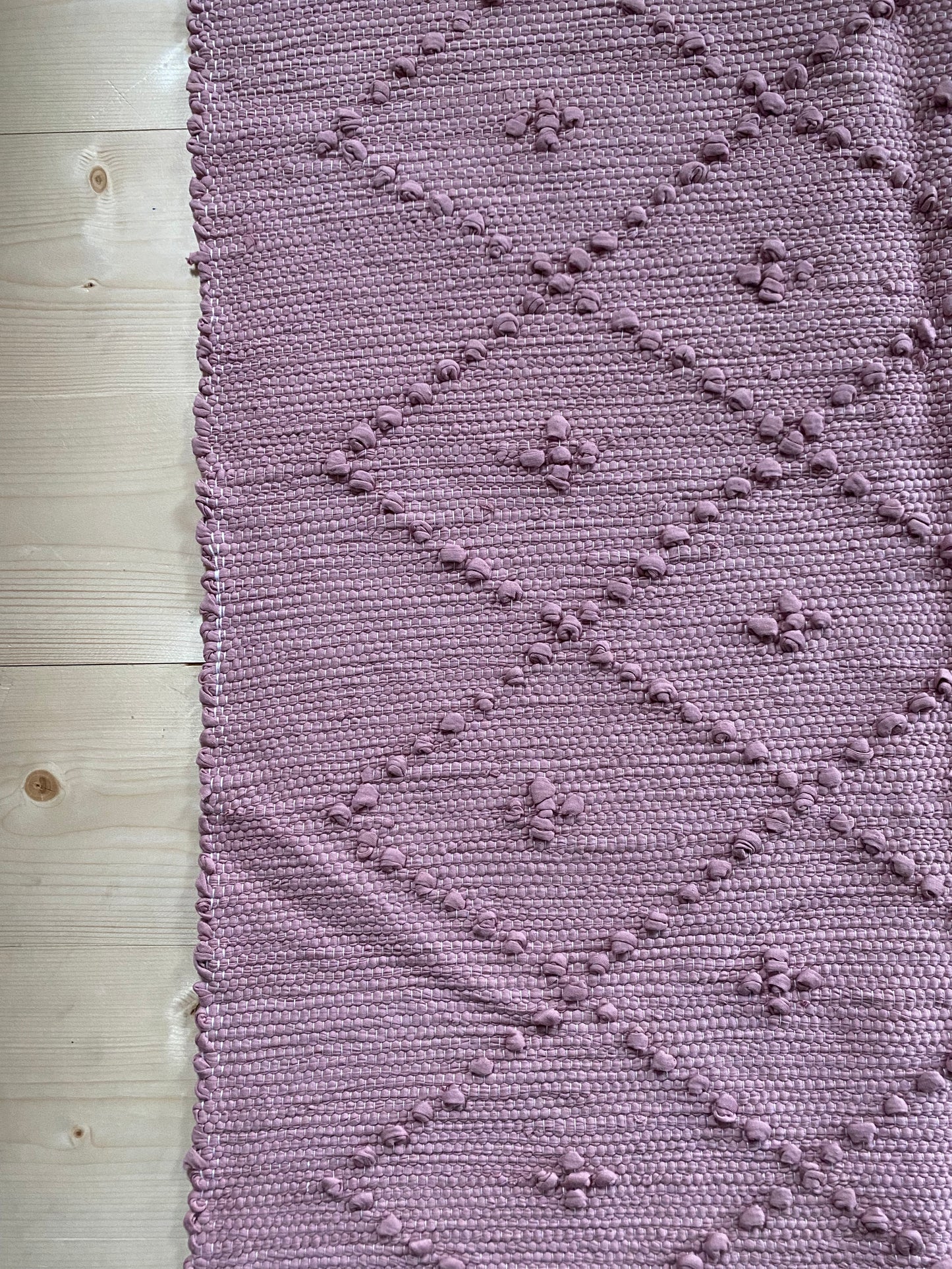 Tapis en coton Losange rose, 200*150 ♡