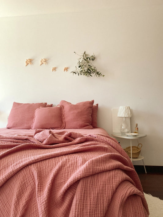 Housse de couette JOAO Vieux rose