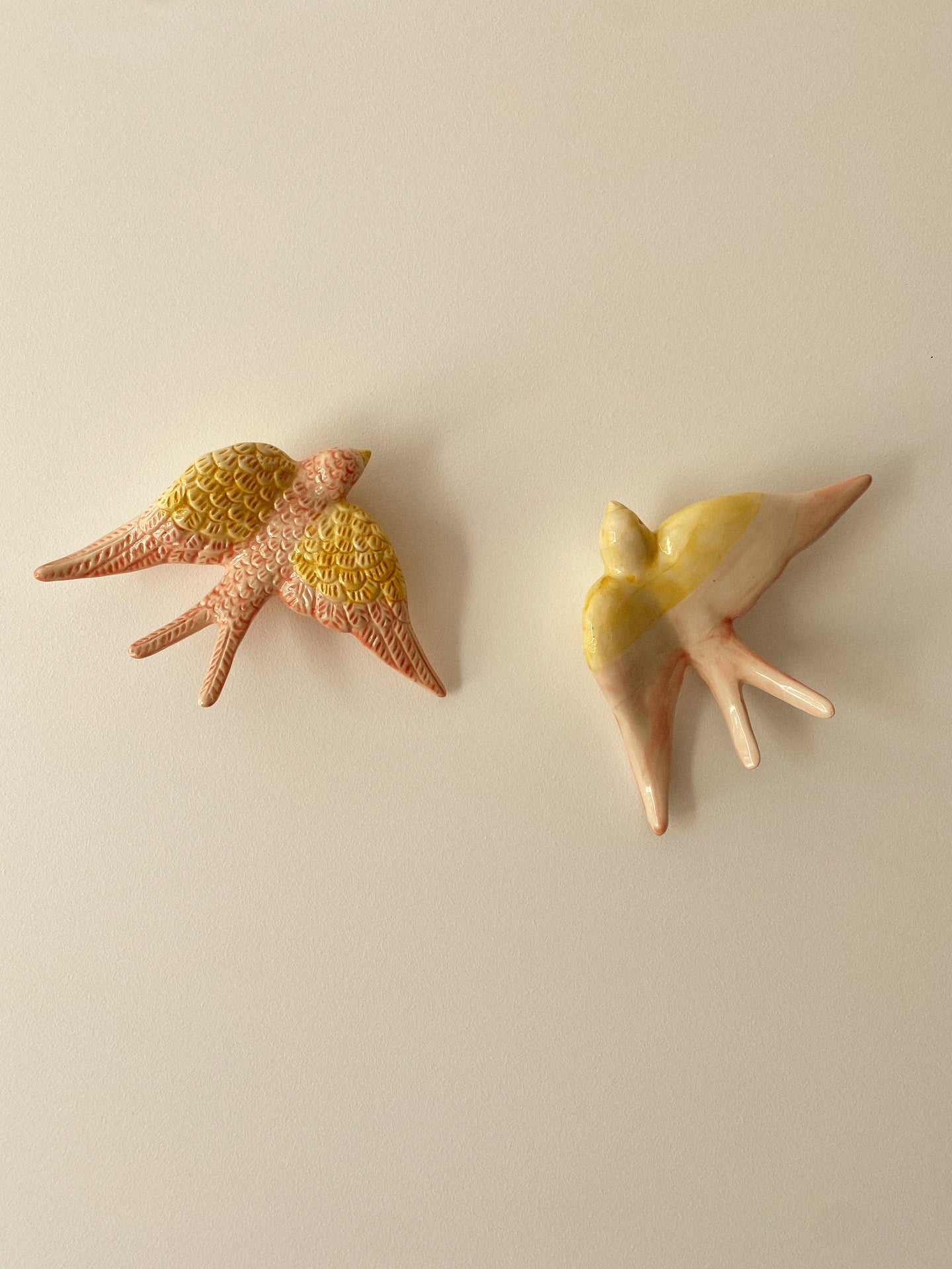 Hirondelles pastel