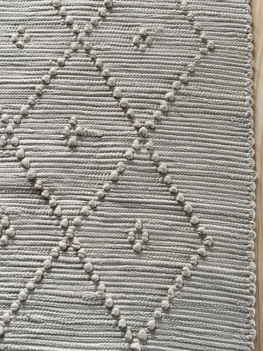 Moyen Tapis Beige, Losange 130*70